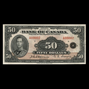 Canada, Bank of Canada, 50 dollars : 1935