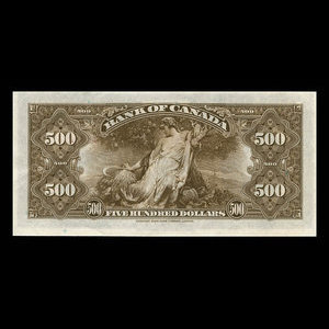 Canada, Bank of Canada, 500 dollars : 1935