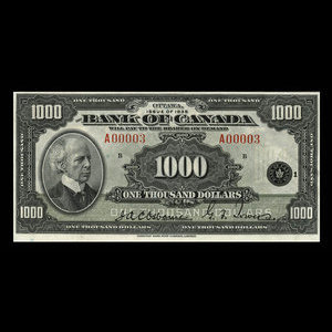 Canada, Bank of Canada, 1,000 dollars : 1935