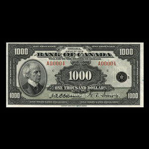 Canada, Bank of Canada, 1,000 dollars : 1935