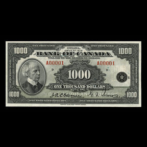 Canada, Bank of Canada, 1,000 dollars : 1935