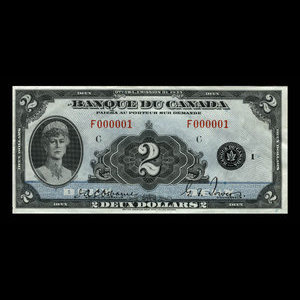 Canada, Bank of Canada, 2 dollars : 1935