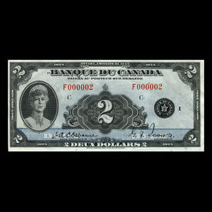 Canada, Bank of Canada, 2 dollars : 1935