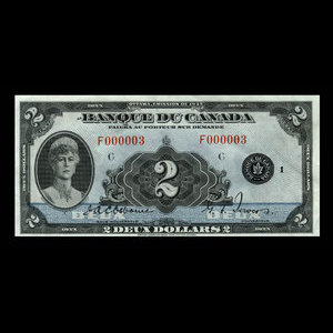 Canada, Bank of Canada, 2 dollars : 1935