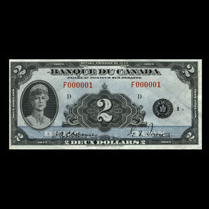 Canada, Bank of Canada, 2 dollars : 1935