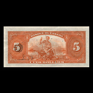 Canada, Bank of Canada, 5 dollars : 1935