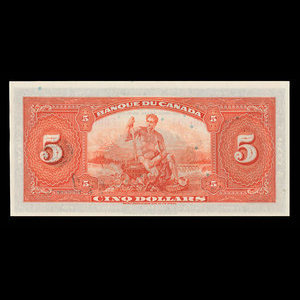 Canada, Bank of Canada, 5 dollars : 1935