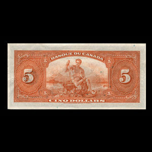 Canada, Bank of Canada, 5 dollars : 1935