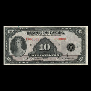 Canada, Bank of Canada, 10 dollars : 1935