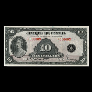 Canada, Bank of Canada, 10 dollars : 1935