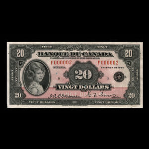 Canada, Bank of Canada, 20 dollars : 1935