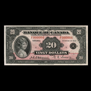 Canada, Bank of Canada, 20 dollars : 1935