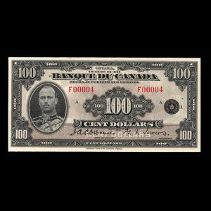 Canada, Bank of Canada, 100 dollars : 1935