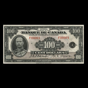 Canada, Bank of Canada, 100 dollars : 1935