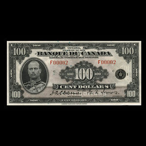 Canada, Bank of Canada, 100 dollars : 1935