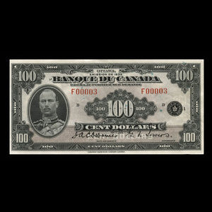 Canada, Bank of Canada, 100 dollars : 1935