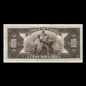 Canada, Bank of Canada, 100 dollars : 1935