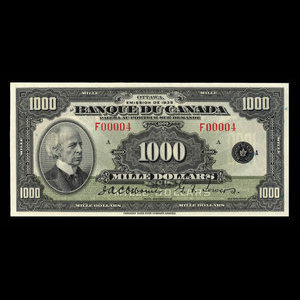 Canada, Bank of Canada, 1,000 dollars : 1935