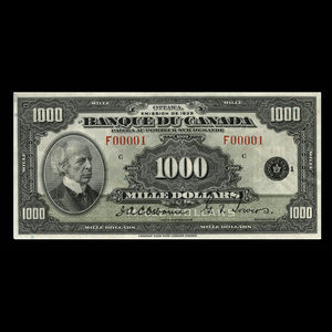 Canada, Bank of Canada, 1,000 dollars : 1935