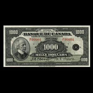 Canada, Bank of Canada, 1,000 dollars : 1935