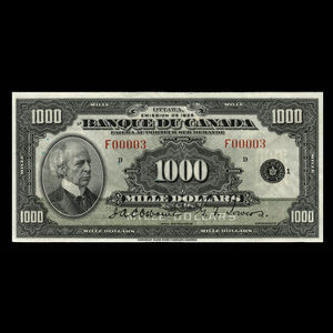 Canada, Bank of Canada, 1,000 dollars : 1935