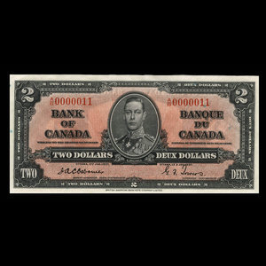 Canada, Bank of Canada, 2 dollars : January 2, 1937