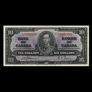 Canada, Bank of Canada, 10 dollars : January 2, 1937