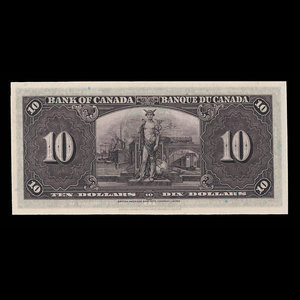 Canada, Bank of Canada, 10 dollars : January 2, 1937