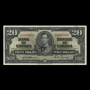 Canada, Bank of Canada, 20 dollars : January 2, 1937