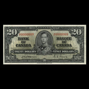 Canada, Bank of Canada, 20 dollars : January 2, 1937