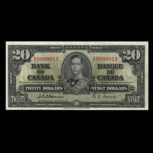 Canada, Bank of Canada, 20 dollars : January 2, 1937