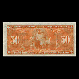 Canada, Bank of Canada, 50 dollars : January 2, 1937