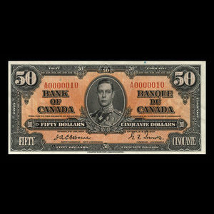 Canada, Bank of Canada, 50 dollars : January 2, 1937