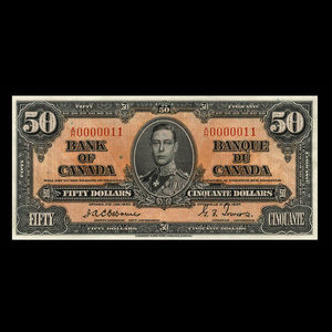 Canada, Bank of Canada, 50 dollars : January 2, 1937