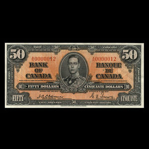 Canada, Bank of Canada, 50 dollars : January 2, 1937