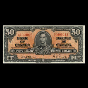 Canada, Bank of Canada, 50 dollars : January 2, 1937