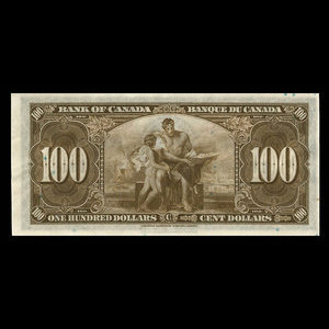 Canada, Bank of Canada, 100 dollars : January 2, 1937