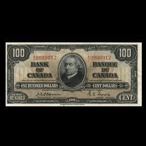 Canada, Bank of Canada, 100 dollars : January 2, 1937