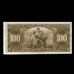 Canada, Bank of Canada, 100 dollars : January 2, 1937