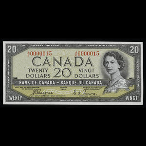 Canada, Bank of Canada, 20 dollars : 1954