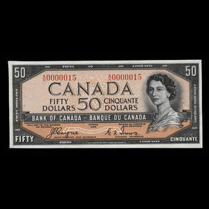 Canada, Bank of Canada, 50 dollars : 1954