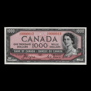 Canada, Bank of Canada, 1,000 dollars : 1954