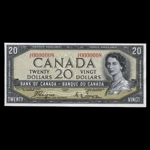 Canada, Bank of Canada, 20 dollars : 1954