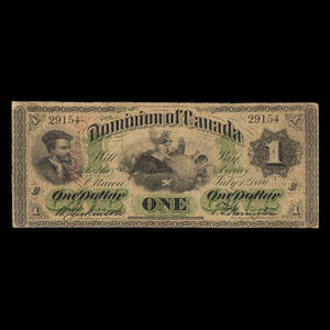 Canada, Dominion of Canada, 1 dollar : July 1, 1870