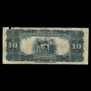 Canada, Bank of British North America, 10 dollars : July 3, 1911