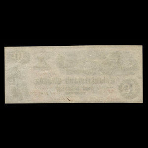 Canada, Colonial Bank of Canada, 10 dollars : October 20, 1859