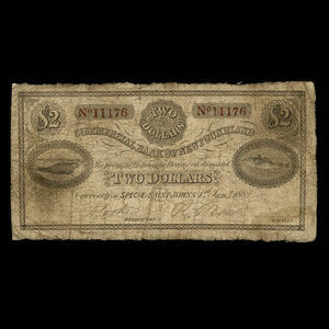 Canada, Commercial Bank of Newfoundland, 2 dollars : January 1, 1881