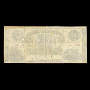 Canada, Bank of Montreal, 5 dollars : August 1, 1862