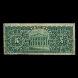 Canada, Bank of New Brunswick, 5 dollars : January 2, 1904