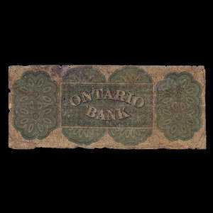 Canada, Ontario Bank, 1 dollar : August 15, 1857